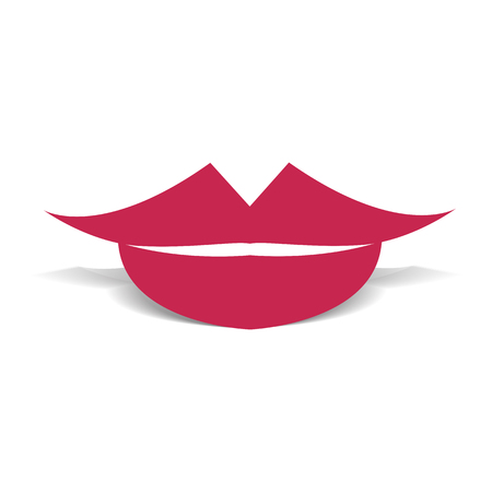 Woman s lips flat style icon. Vector illustrationのイラスト素材
