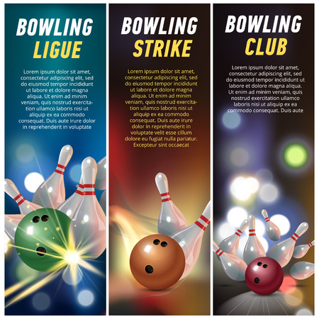 Bowling club banner setのイラスト素材