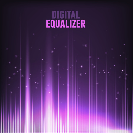 Vector image of Multi color Audio waveform technology background Digital equalizer technology abstractのイラスト素材