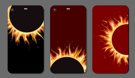 Abstract blur bright red background for mobile phone cover and screen. Vector illustrationのイラスト素材