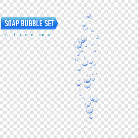 Bubbles under water vector illustration on transparent backgroundのイラスト素材