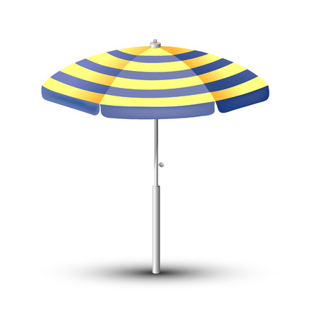 Beach Umbrella. The symbol of a holiday by the sea. Vector illustrationのイラスト素材