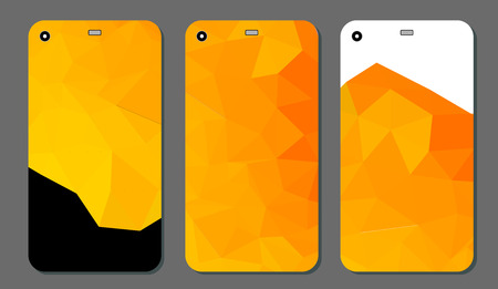 Set fashionable abstract ornaments for mobile phone cover and screenのイラスト素材