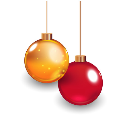 Template of glass Christmas ball. Stocking element christmas decorations. vector object for design, mock-up. Shiny toy with silver glow. Isolated object. Vector illustrationのイラスト素材