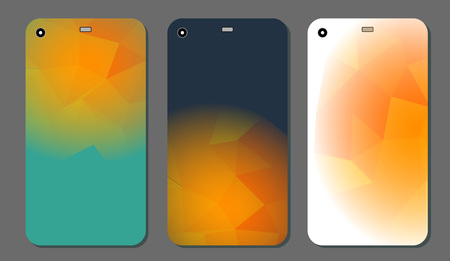 Set fashionable abstract ornaments for mobile phone cover and screen . The visible part of the clipping mask. The sample is ready for printing after the release clipping mask. Vector illustrationのイラスト素材