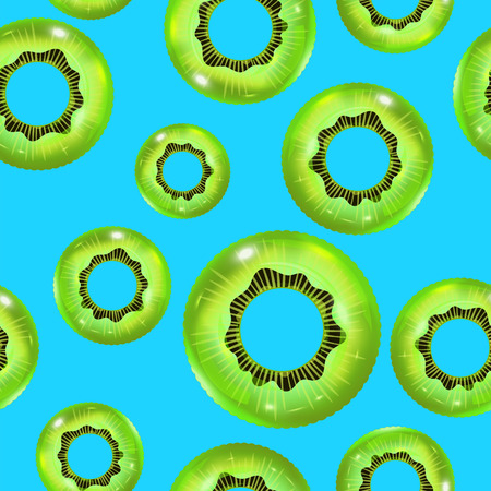 Seamless pattern Inflatablering Float On Swimming Pool.printing wallpaper. vector illustrationのイラスト素材