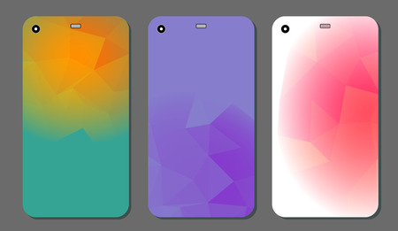 Set fashionable abstract ornaments for mobile phone cover and screen . The visible part of the clipping mask. The sample is ready for printing after the release clipping mask. Vector illustrationのイラスト素材