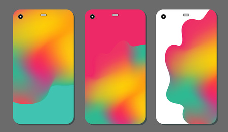 Set fashionable abstract ornaments for mobile phone cover and screen . The visible part of the clipping mask. The sample is ready for printing after the release clipping mask. Vector illustrationのイラスト素材