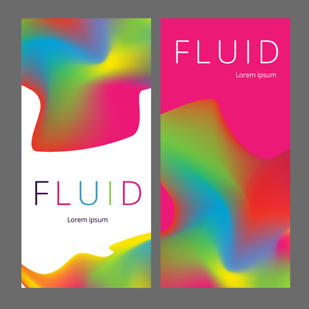 Colorful geometric background. Fluid shapes composition. Abstract banner template. Eps10 vector illustrationのイラスト素材