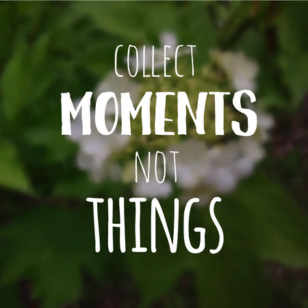 Green garden leaves and flowers vector blurred background with text designのイラスト素材