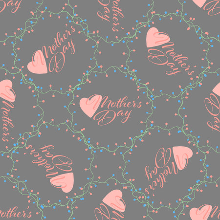 Happy Mother s Day Seamless pattern. Vector Illustrationのイラスト素材