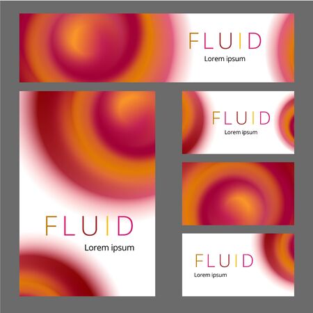 Modern abstract identity. Cool gradient shapes composition. Futuristic design.のイラスト素材