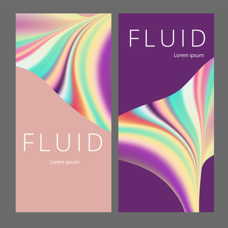 Colorful geometric background. Fluid shapes composition. Abstract banner template. Eps10 vector.のイラスト素材