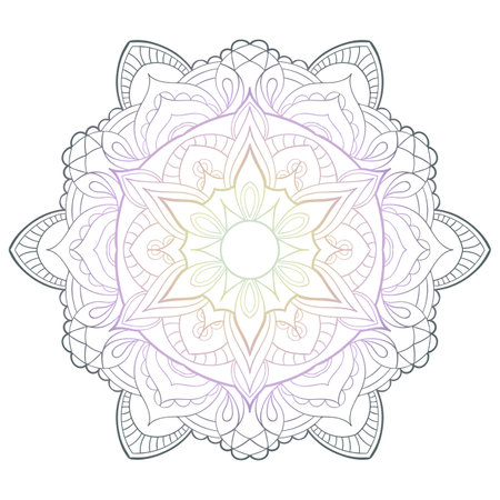 Circular pattern in form of flower mandala. Vintage decorative elements. Oriental pattern, vector illustration.のイラスト素材