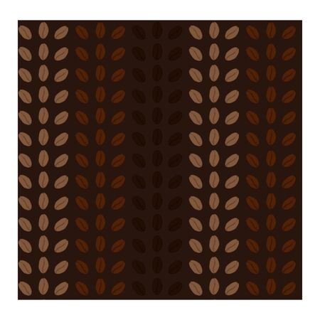 Seamless pattern with different varieties of coffee beans. Gradient of coffee beans of different colors on a brown background.のイラスト素材