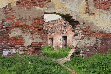 Ruins of the Old Cathedral Church in Vyborg.の写真素材