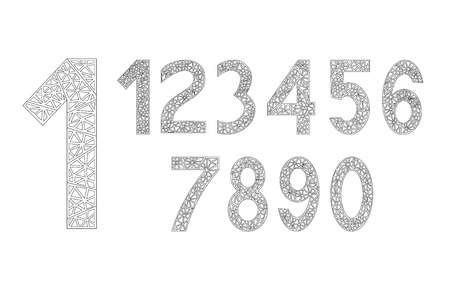 Numbers from one to nine.のイラスト素材