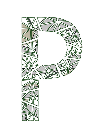 Letter P logo flower design.のイラスト素材