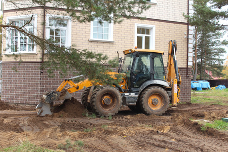 Tractor is working.の写真素材