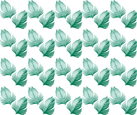 Simple green leaves background seamless patternのイラスト素材