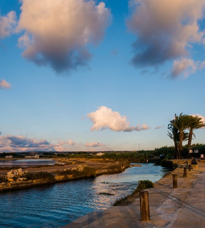 In Marsala, a charming place where salt is mined and there are windmillsの素材