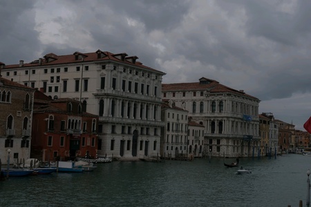 Venice grand canal in a gloomy gray skyの素材