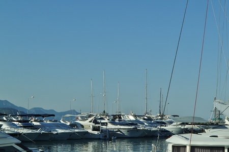 Harbour in Kemer, Turkeyの写真素材