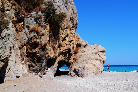 rock by the seaの写真素材