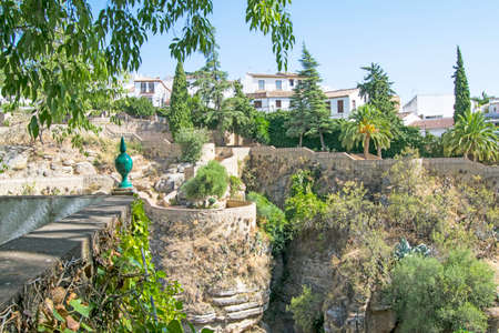 Palace House of the Moorish King in Ronda. Old underground water mine making a spectacular setting. Malaga, Spainのeditorial素材