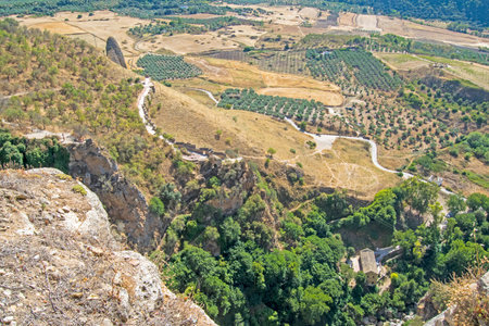Valle del Genal in Ronda, Malaga, Andalusia, Spainの写真素材