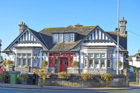 Traditional and typical houses of Adare, one the mos beautiful towns of Irelandのeditorial素材