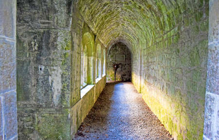 Ancient stone passageway from scary moviesのeditorial素材