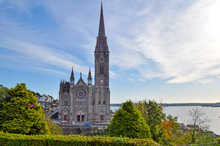 St. Colman's Cathedral in Cobh, one the most beautiful cities in Irelandの写真素材