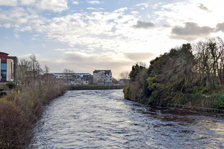 River Corrid in Galway, one the most beautiful towns of Irelandの写真素材