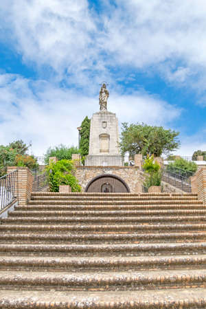 Sagrado Corazon de Jesus found in the castle of Constantina, Seville, Andalusia, Spainの写真素材