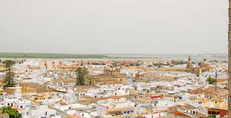 Views from above of the castle of the town of Sanlucar de Barrameda, Cadiz, Andalusia, Spainのeditorial素材