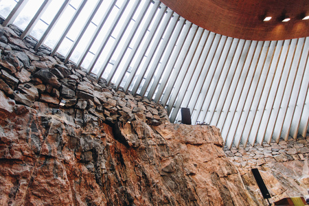 Church in a rock, Helsinki, Finland, February 2017のeditorial素材