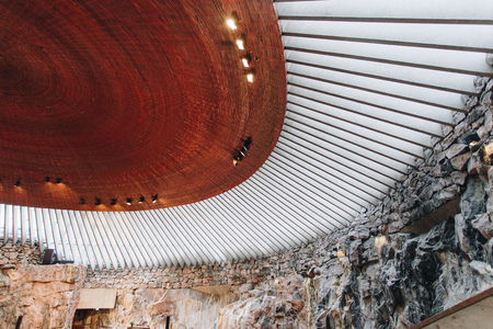 Church in a rock, Helsinki, Finland, February 2017のeditorial素材