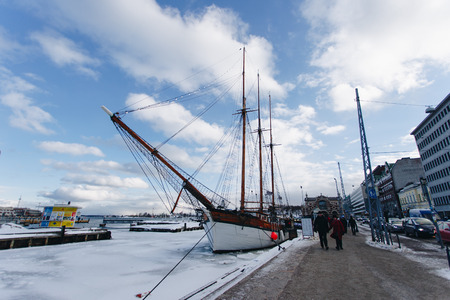 Beautiful Finnish landscape in winterのeditorial素材