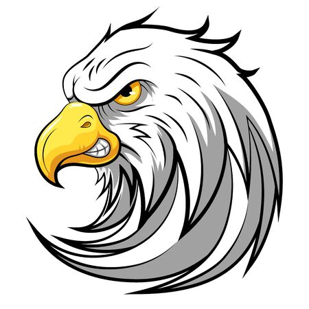 A cartoon mascot Head of an Eagleのイラスト素材