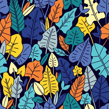 Leaves seamless pattern. Graphic design with amazing leaf.の写真素材