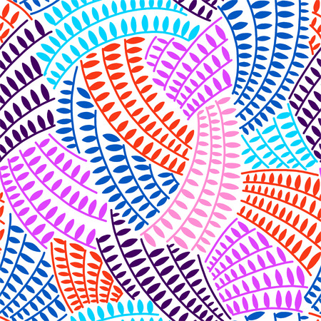 Abstract vector repeating illustration, decorative ornamental stylized endless leaves.の写真素材