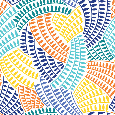 Abstract vector repeating illustration, decorative ornamental stylized endless leaves.の写真素材