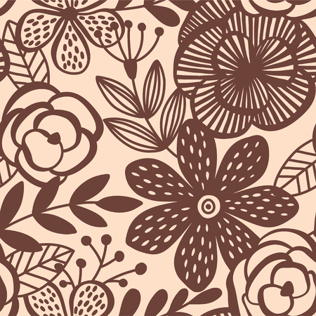 Abstract elegance seamless pattern with floral backgroundの写真素材