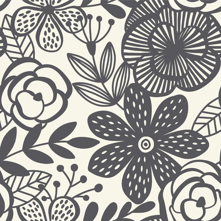 Abstract elegance seamless pattern with floral backgroundの写真素材