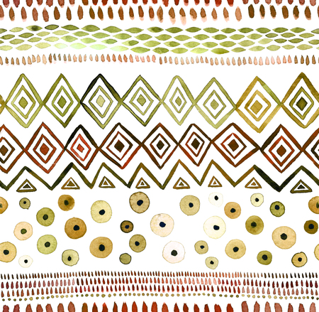 Watercolor hand drawn seamless pattern. Abstract backgroundの写真素材