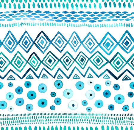 Watercolor hand drawn seamless pattern. Abstract backgroundの写真素材