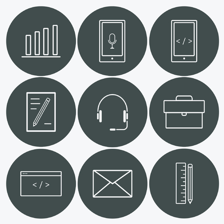 Business vector icon setのイラスト素材