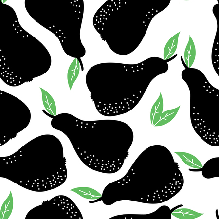 Seamless Vector Pears Patternのイラスト素材