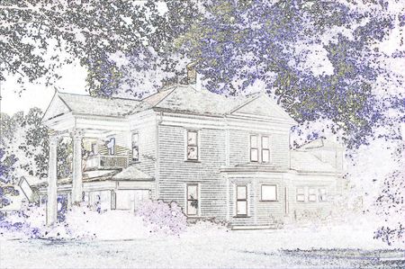 House with balconiesのイラスト素材